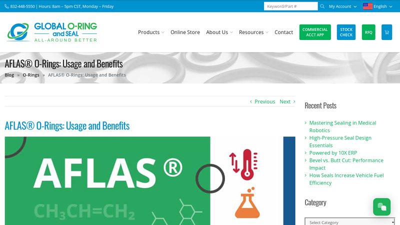 Image of AFLAS庐 O-Rings: Usage and Benefits | Global O-Ring and Seal