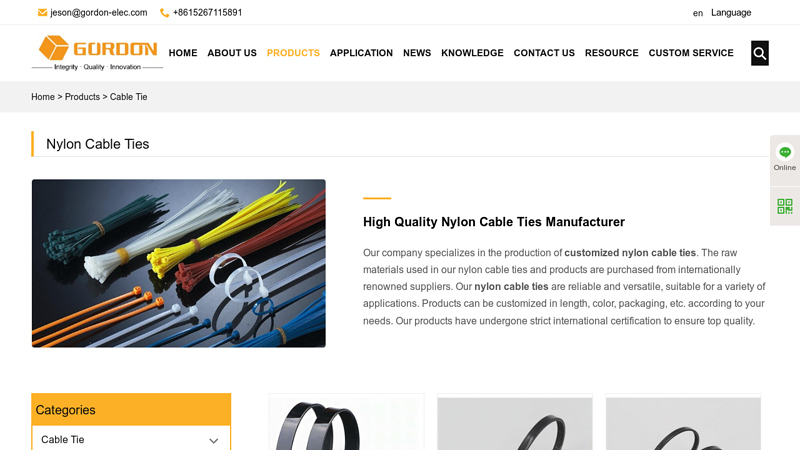 Image of China Nylon Cable Ties Suppliers, Manufacturers, Factory