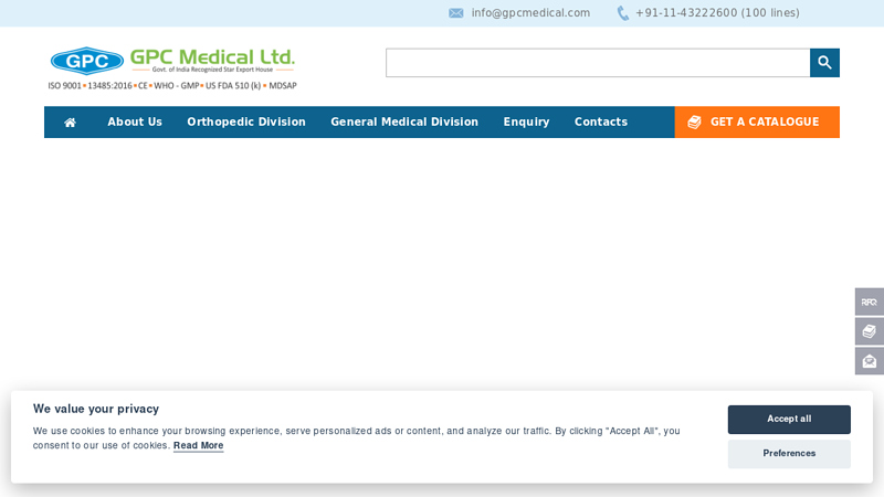 GPC Medical Ltd. | #1 Medical Equipment Manufacturer & Hospital Supplies Company in India