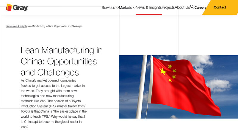 Image of Lean Manufacturing in China: Opportunities and Challenges