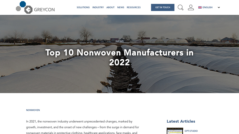 Image of Top 10 Nonwoven Producing Manufacturers