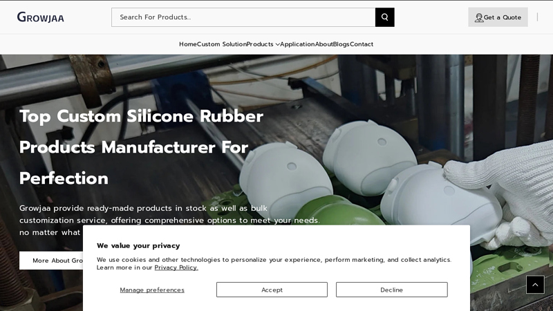 Premium Custom Silicone Products Manufacturer for Perfection C Growjaa silicone manufacturer; Premium Custom Silicone Products Manufacturer for Perfection