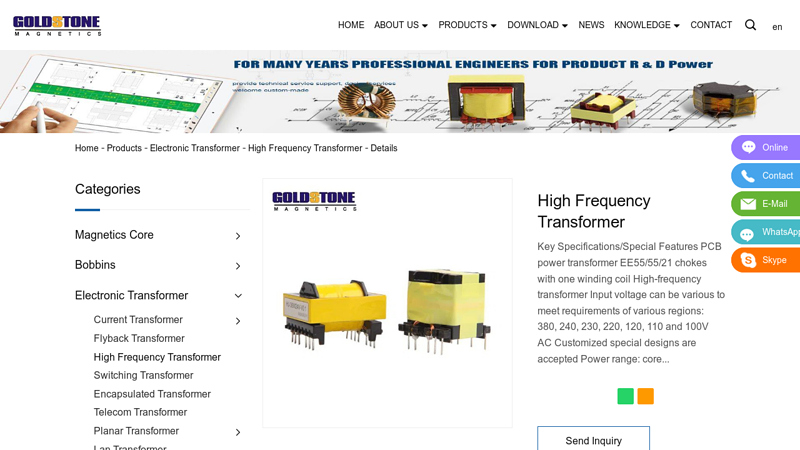Image of China High Frequency Transformer Manufacturers, Suppliers, Factory ...