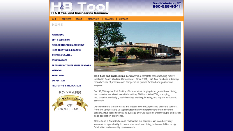 H & B Tool and Engineering Company - South Windsor, CT.