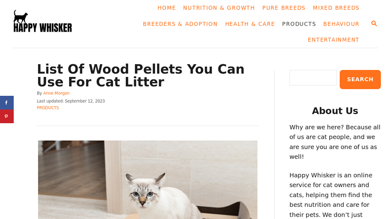 Image of Pros And Cons Of Using Wood Pellets For Cat Litter + Products