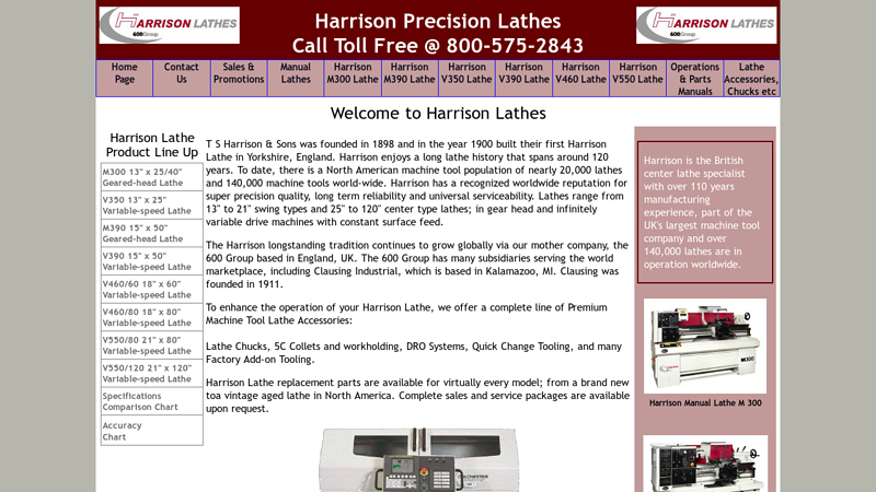 Clausing Harrison Precision Lathes: Clausing Harrison Lathes of America