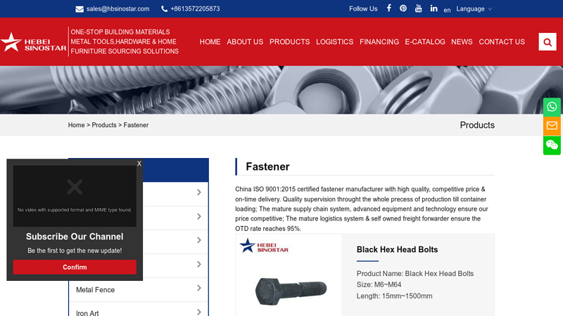 Image of China Fastener Manufacturers, Suppliers, Factory