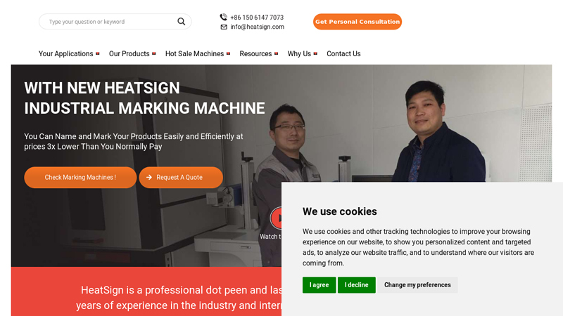 Image of Marking Machine, Laser Engraver, Dot Peen Marking Systems | HeatSign