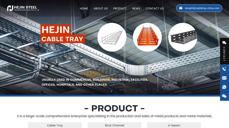Image of Cable tray manufacturer|Perforated cable tray|Stainless steel cable ...