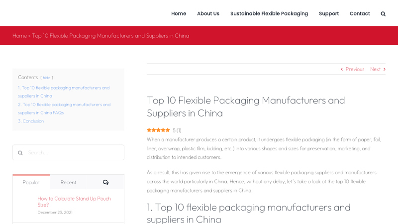 Image of Top 10 Flexible Packaging Manufacturers and Suppliers in China