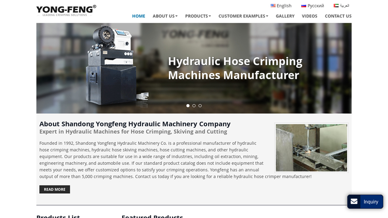 Image of Crimping Equipment Manufacturer | Yongfeng