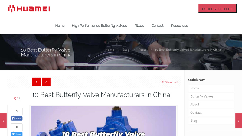 Image of 10 Best Butterfly Valve Manufacturers in China