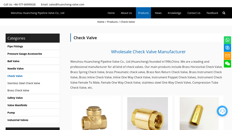 Image of China Check Valve Suppliers, Manufacturers, Factory