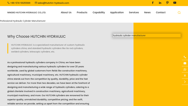 Image of Custom Hydraulic Cylinders Manufacturer/Supplier/Company China ...