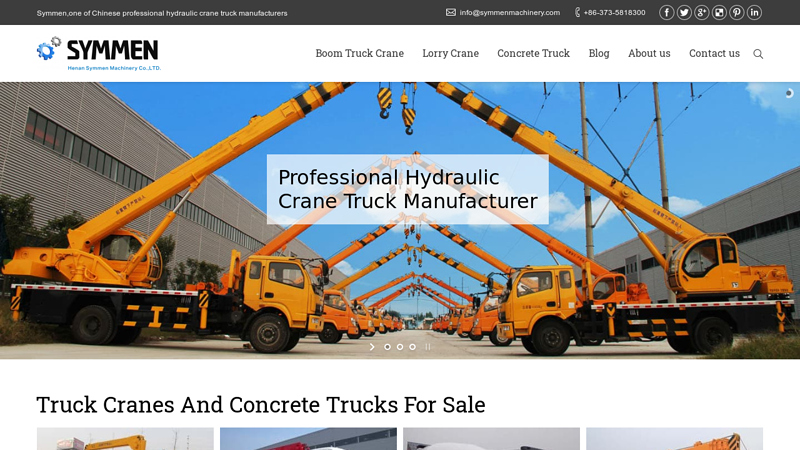 Image of Hydraulic Crane Truck Manufacturer From China- SYMMEN