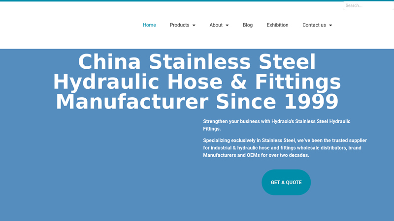 Home - Hydraxio: China SS Hydraulic Fittings Manufacturer & Supplier