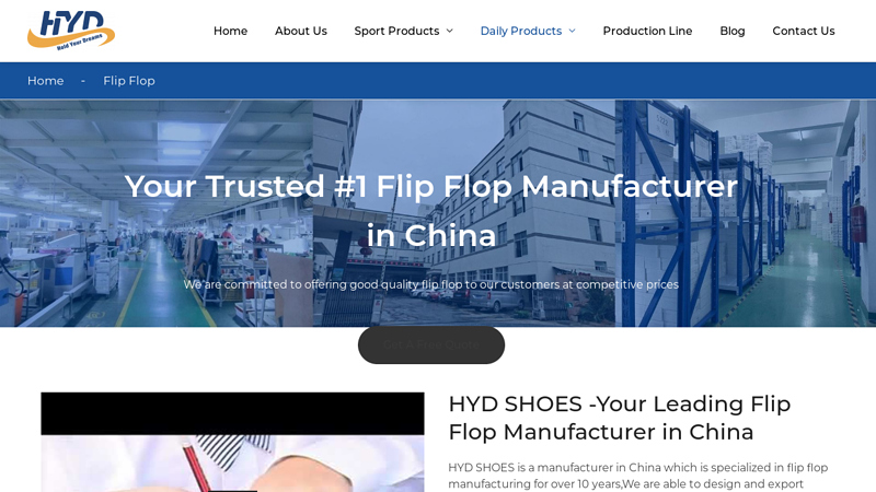 Image of #1 Excellent Flip Flop Manufacturer in China -HYD