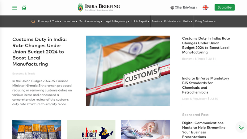 Business, Legal, Tax, Investment, Accounting News | India Briefing