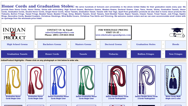 Honor Cords, Graduation Tassels and Caps and Gowns