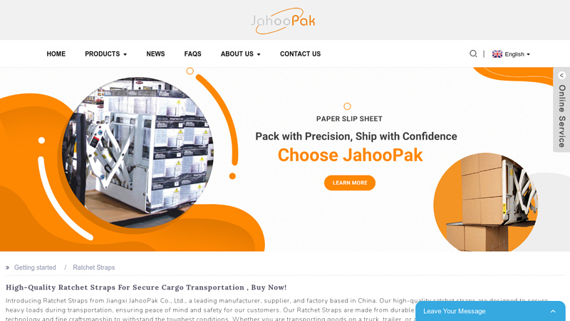 Image of China Ratchet Straps Manufacturer and Supplier, Factory | JahooPak