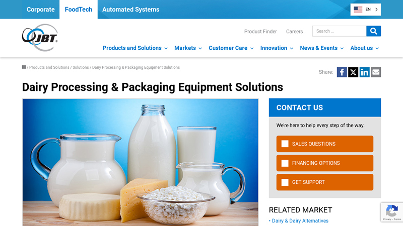 Image of Dairy Processing & Packaging Equipment | FoodTech