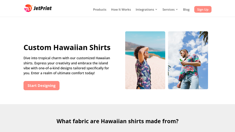 Image of Design Your Own Custom Hawaiian Shirts with JetPrint