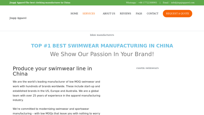 Image of List of Top 10 Swimwear Manufacturers in China