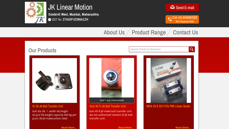 JK Linear Motion - Manufacturer of Ball Transfer Unit & Linear Motion Guide - LM Guide from Mumbai