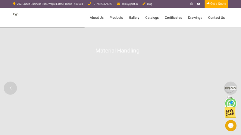 Material Handling Equipment Manufacturer & Supplier : JOIST MATERIAL HANDLING