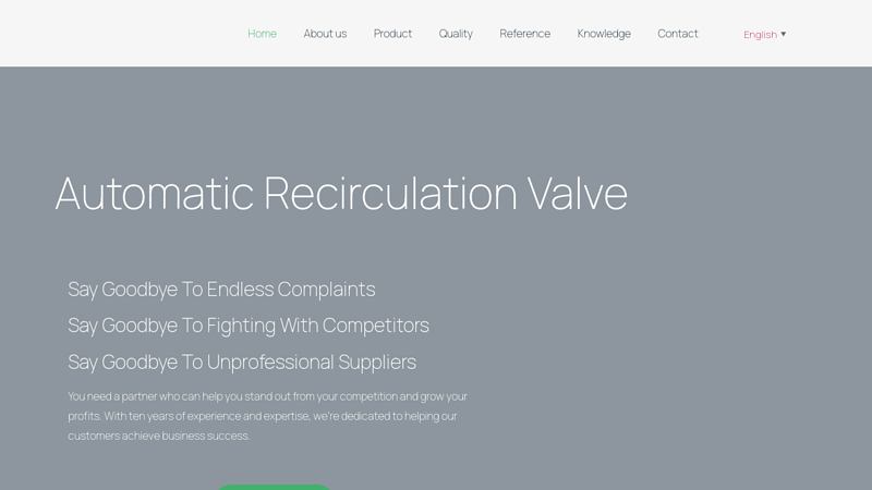 Image of Kamboowell, Leading Supplier of automatic recirculation valve in China