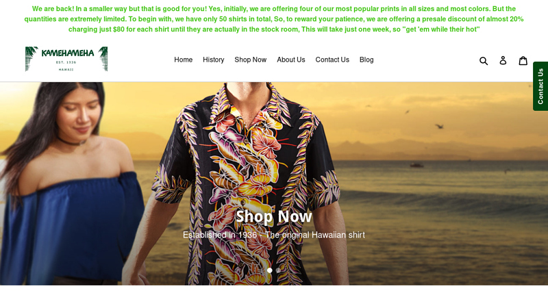 Kamehameha Garment Company || Hawaiian Shirts || Aloha Shirts