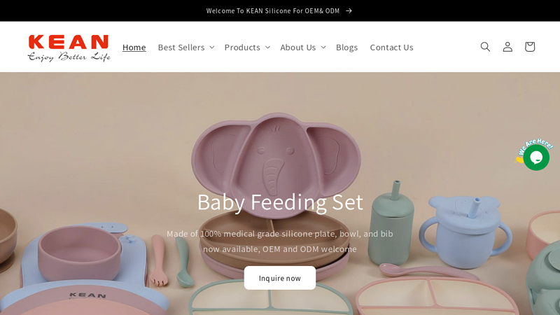 Silicone Suction Plate Bowl And Baby Feeding Set Bib Wholesale - KEAN C Shenzhen Kean Silicone Product Co.,Ltd.