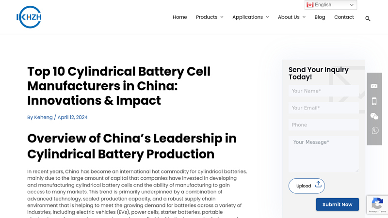 Image of Top 10 NMC Cylindrical Battery Cell Manufacturers in China