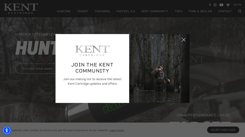 Kent Cartridge is a world leading manufacturer of shotgun ammunition for hunting and target