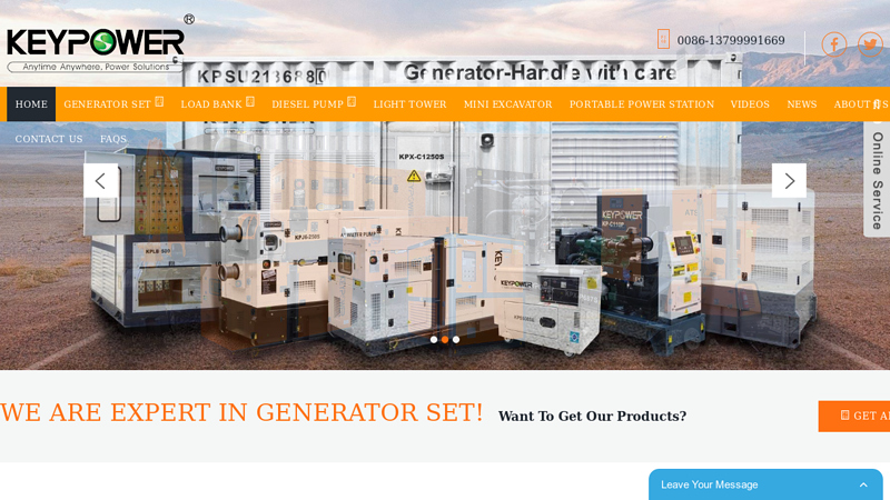 Power Generators, Generator Diesel, Air Cooled Generator - Keypower