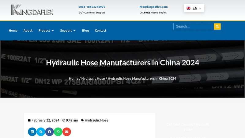 Image of Hydraulic Hose Manufacturers in China 2024