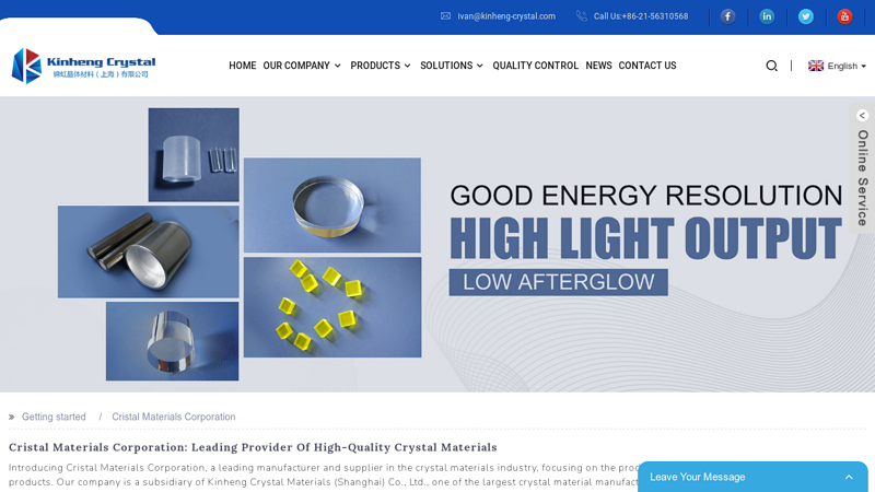 Image of China Crystal Material Manufacturer and Supplier, Factory | Kinheng
