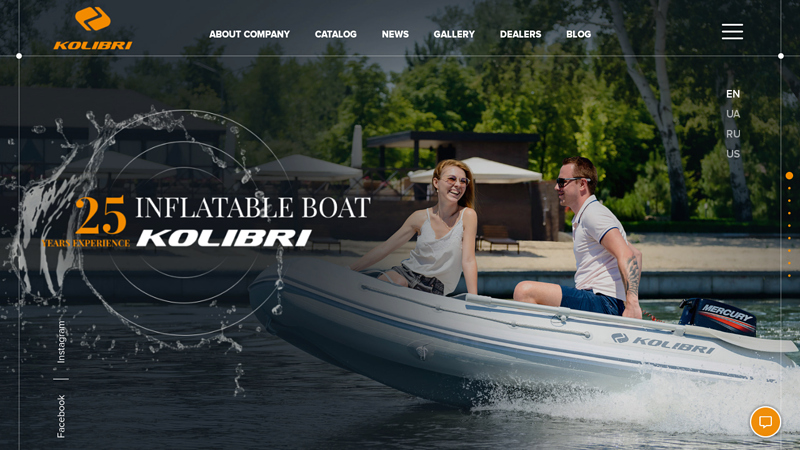 Official website of the inflatable boat manufacturer KOLIBRI