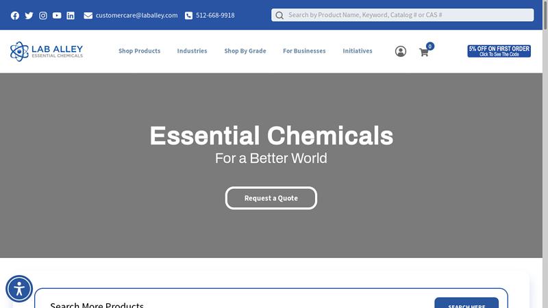 Essential Chemicals. On-Budget, On-Time, Every Time | Lab Alley