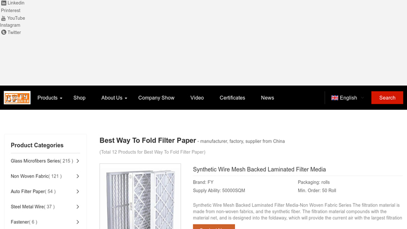 Image of Best Way To Fold Filter Paper Supplier and Manufacturer in China