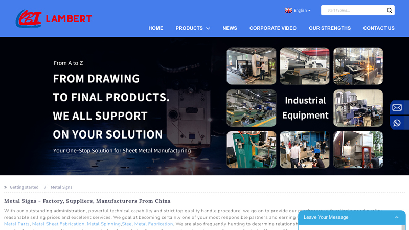 Image of Custom Metal Signs Manufacturer and China, Factory | Lambert