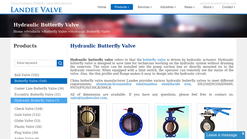 Image of China Hydraulic Butterfly Valve Manufacturer