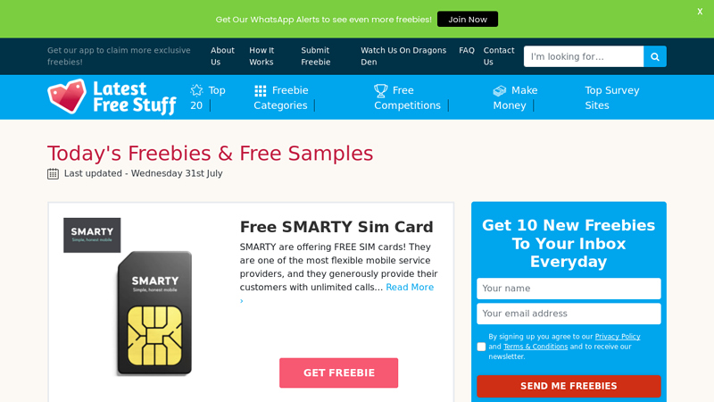 Latest Free Stuff | Freebies UK, Free Stuff and Free Samples