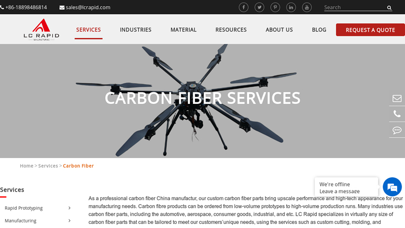 Image of Carbon Fiber Prototyping And Manufacturing Company In China