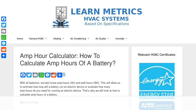 Image of Amp Hour Calculator: How To Calculate Amp Hours Of A Battery?