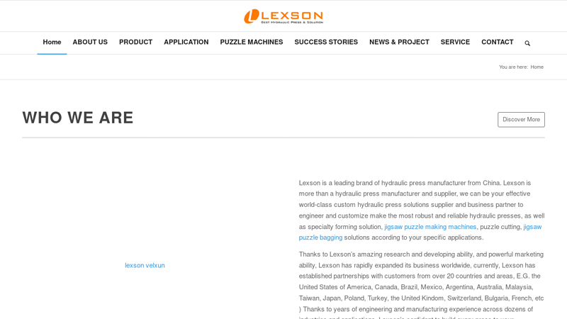 Image of Hydraulic Press Manufacturer: Lexson Machinery