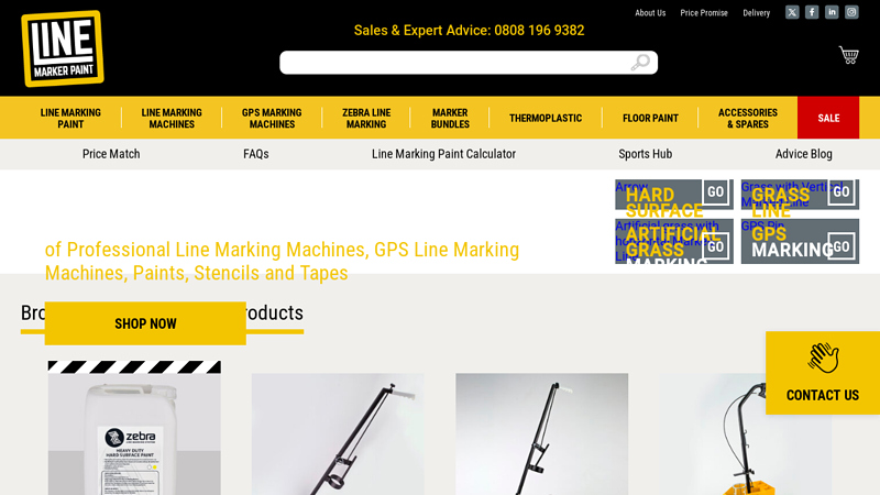 Line Marking Paint & Machines | Mark Roads, Grass & Indoor Surfaces