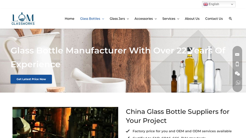 Image of Glass Bottles Manufacturer & Supplier Wholesale China-LOM Glassworks