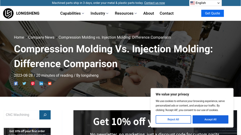Image of Compression Molding vs. Injection Molding: Difference Comparison