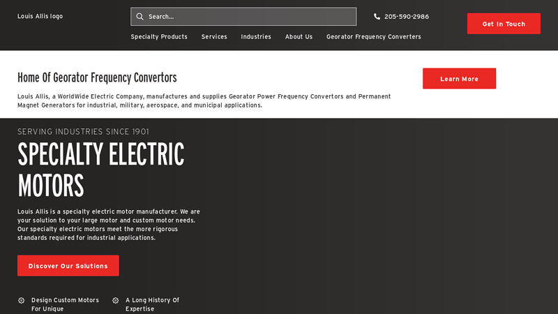Specialty Motor Manufacturer - Custom Electric Motor Company | Louis Allis
